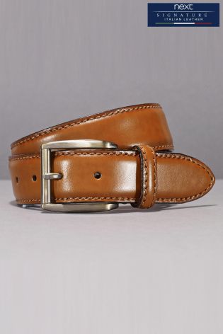 Tan Signature Italian Leather Belt